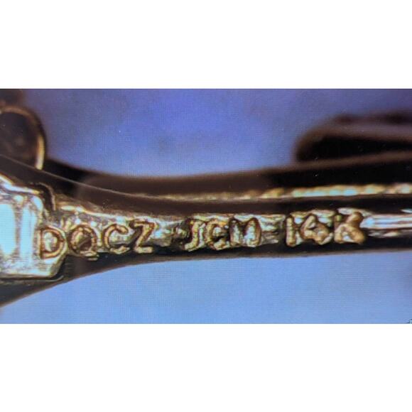 14K Gold Teardrop Pendant Necklace JCM CZ Triple Drop Pendant Gold Necklace - Picture 4 of 5